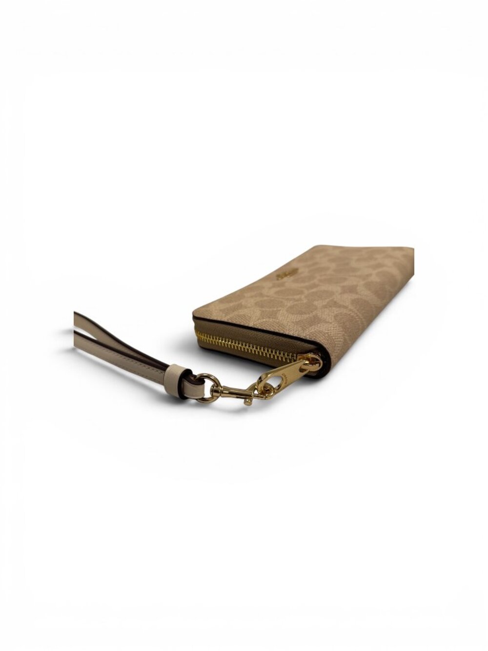 NWT Coach Long Zip Around Wallet CW778 Signature Canvas,Sand/Chalk - Picture 5 of 11